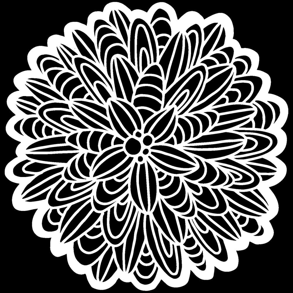 TCW - Cactus Dahlia Stencil - 12x12