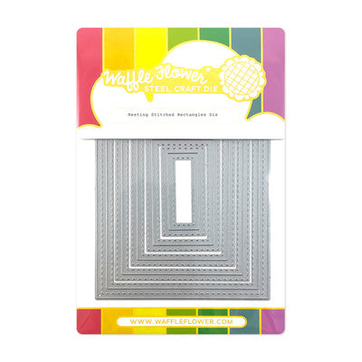 Waffle Flower - Nesting Stitched Rectangles Die Set