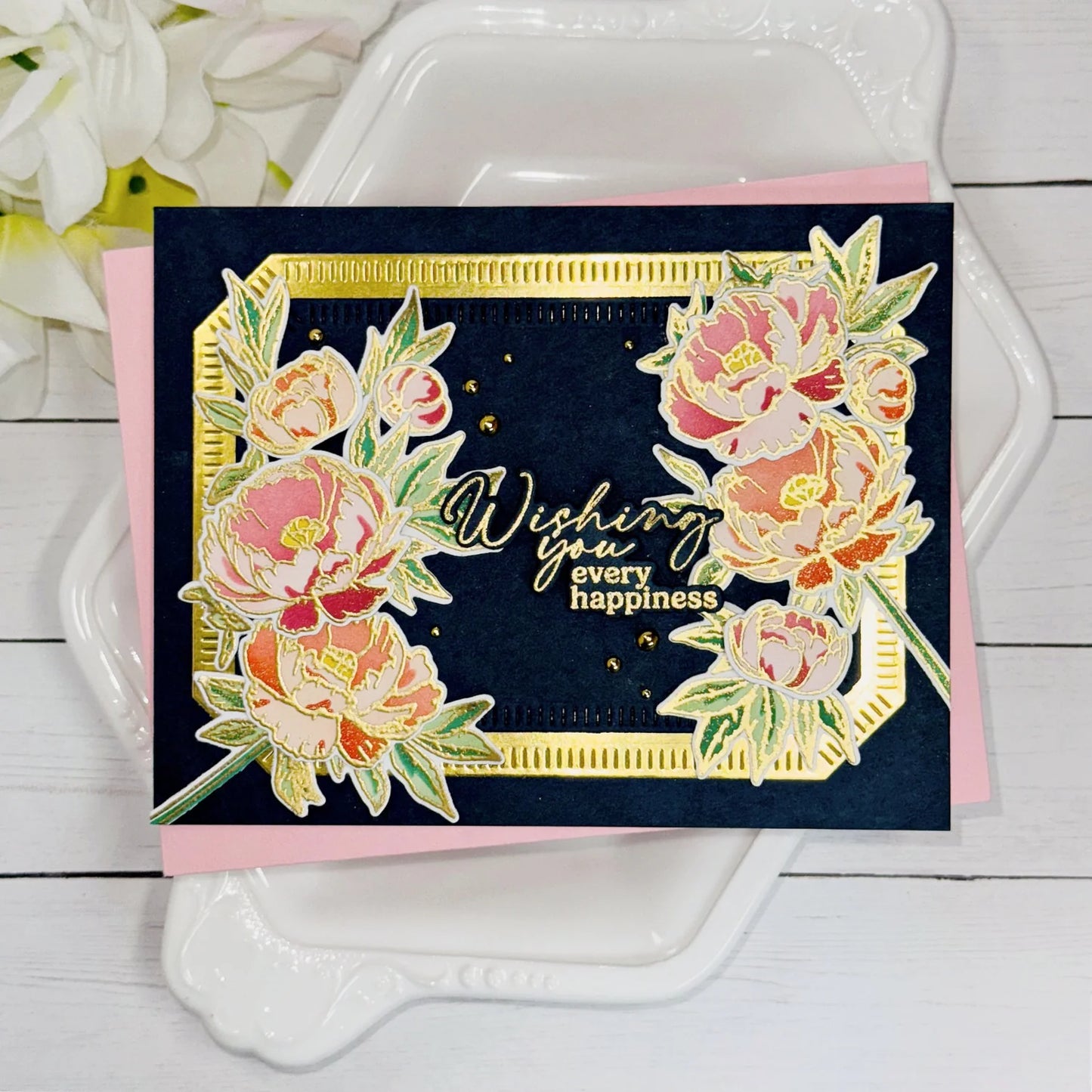 Pinkfresh - Blushing Blooms - Stamp, Die & Stencil Bundle