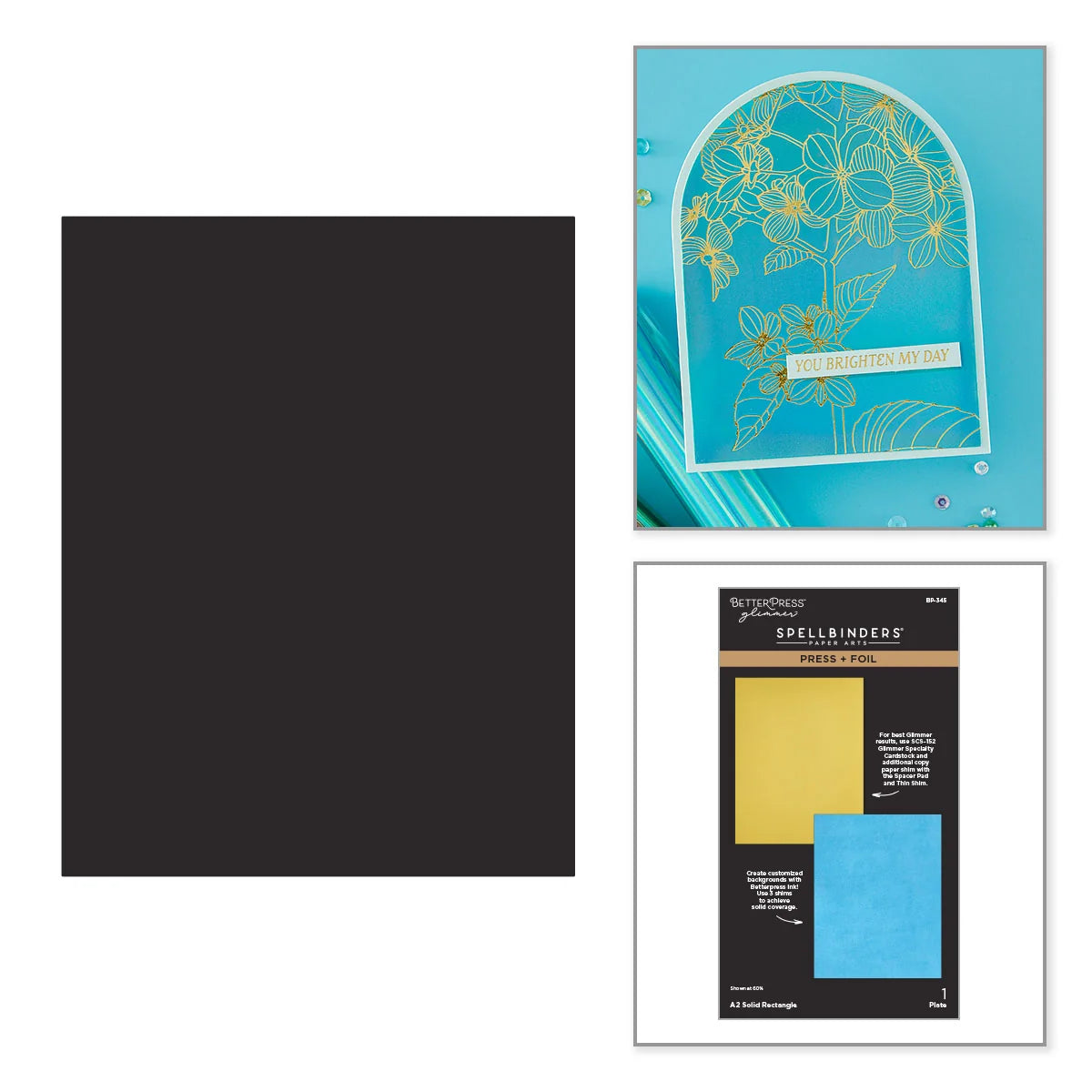 Spellbinders - A2 Solid Rectangle Press + Foil Plate