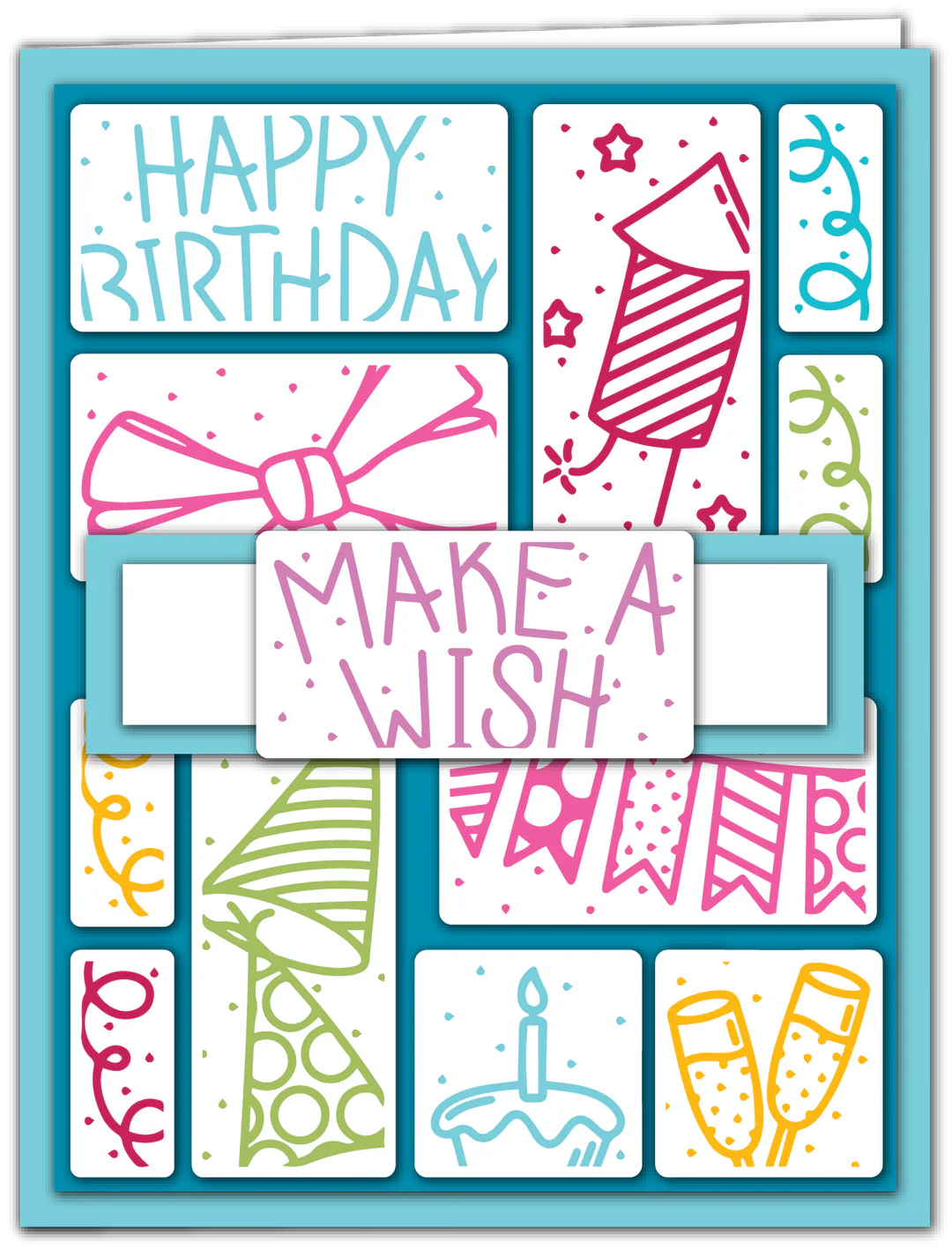 LDRS - Birthday Puzzle Scenes Stamp Set