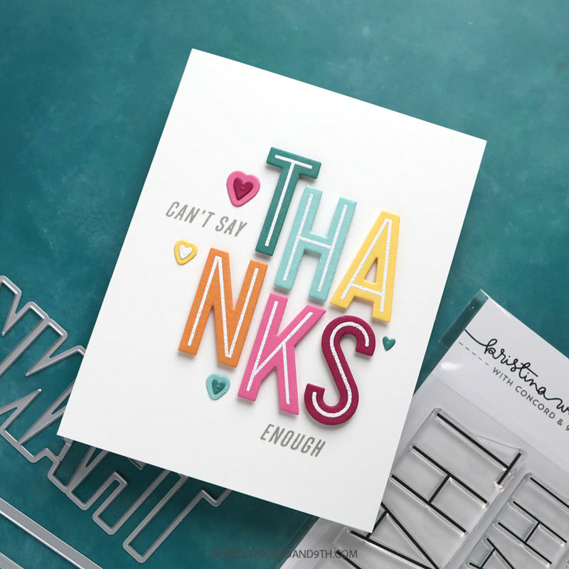 Concord & 9th - Thank You Words Stamp Set by Kristina Werner