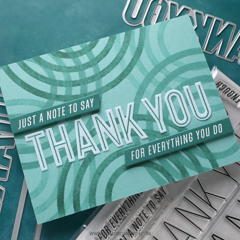 Concord & 9th - Thank You Words Stamp Set by Kristina Werner