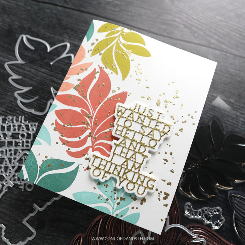 Concord & 9th - Long Line Leaves Stamp & Die Bundle by Kristina Werner