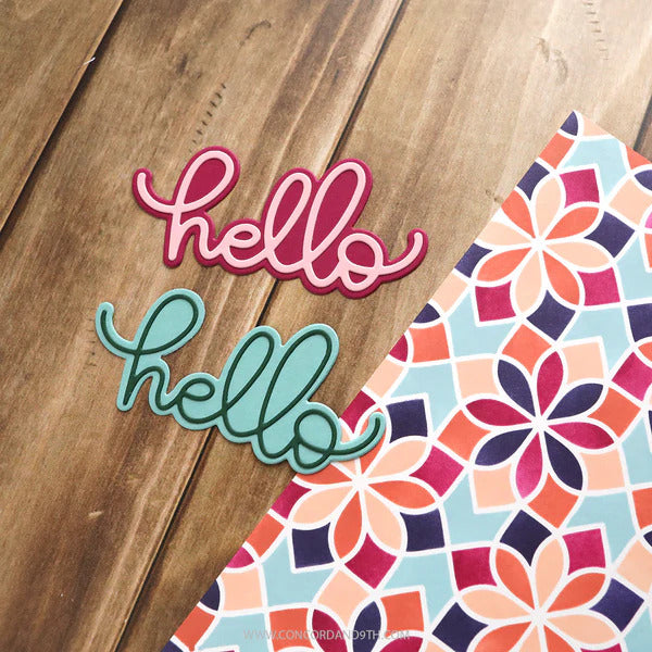 Concord & 9th - Thick and Thin Hello Die Set by Kristina Werner