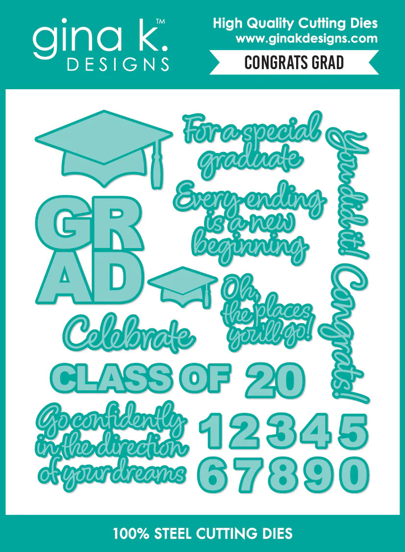 Gina K. - Congrats Grad Stamp & Die Bundle