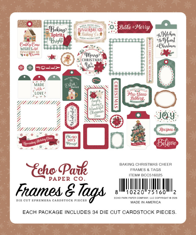 Echo Park - Baking Christmas Cheer - Frames & Tags