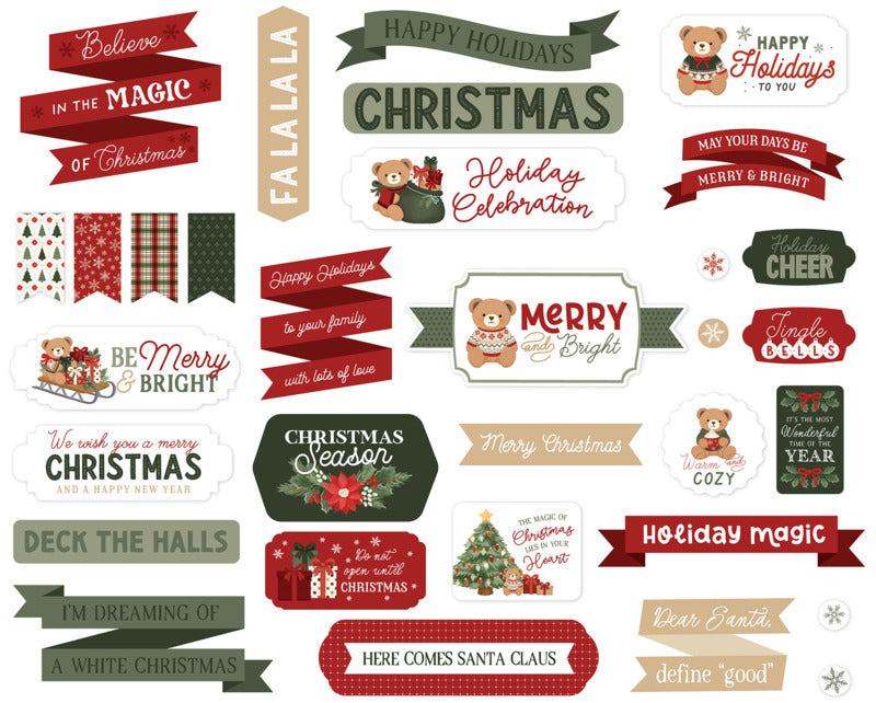 Carta Bella - Have a Beary Christmas - Titles & Phrases