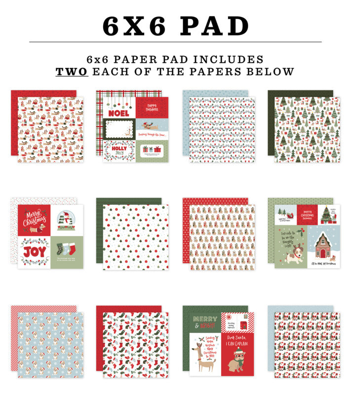 Echo Park - Here Comes Santa Paws - 6x6 Paper Pad