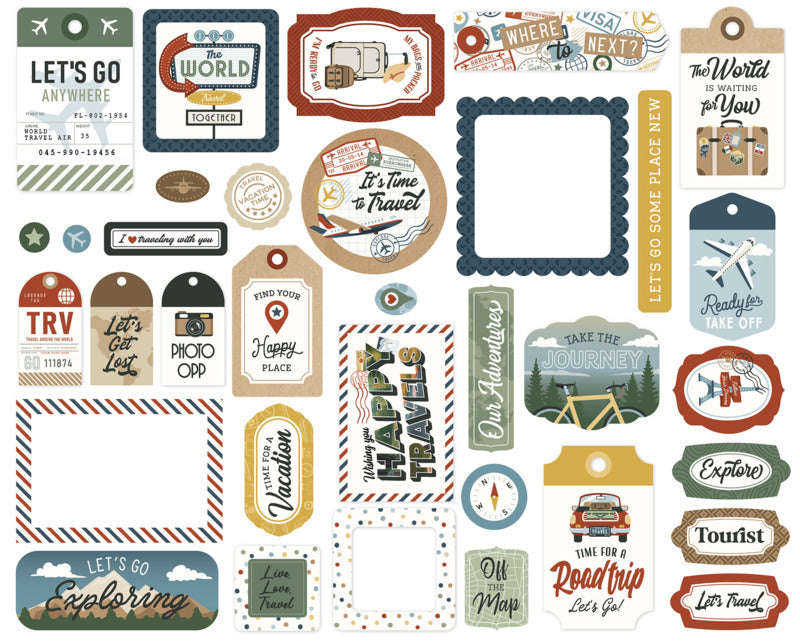 Echo Park - It's Time to Travel - Frames & Tags