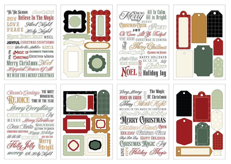 Echo Park - Sticker Book - Vintage Christmas Phrases