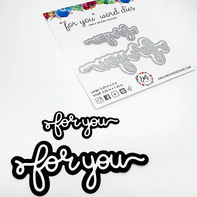 Emily Moore Designs - For You Word Die Set