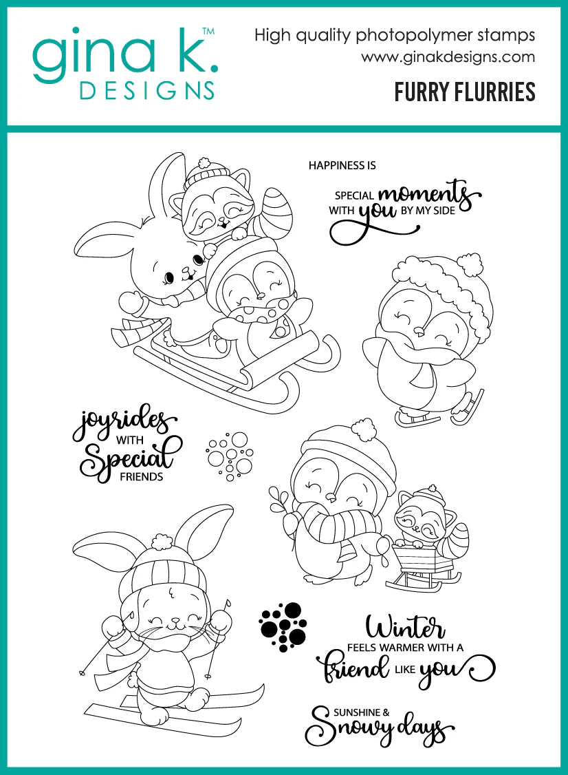 Gina K. - Furry Flurries Stamp & Die Bundle