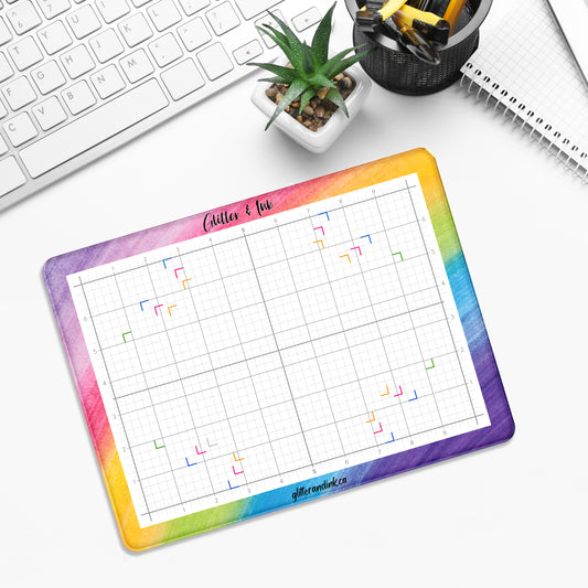 Glassboard Studio - Glitter & Ink Magnetic Glass Craft Mat - 9x12