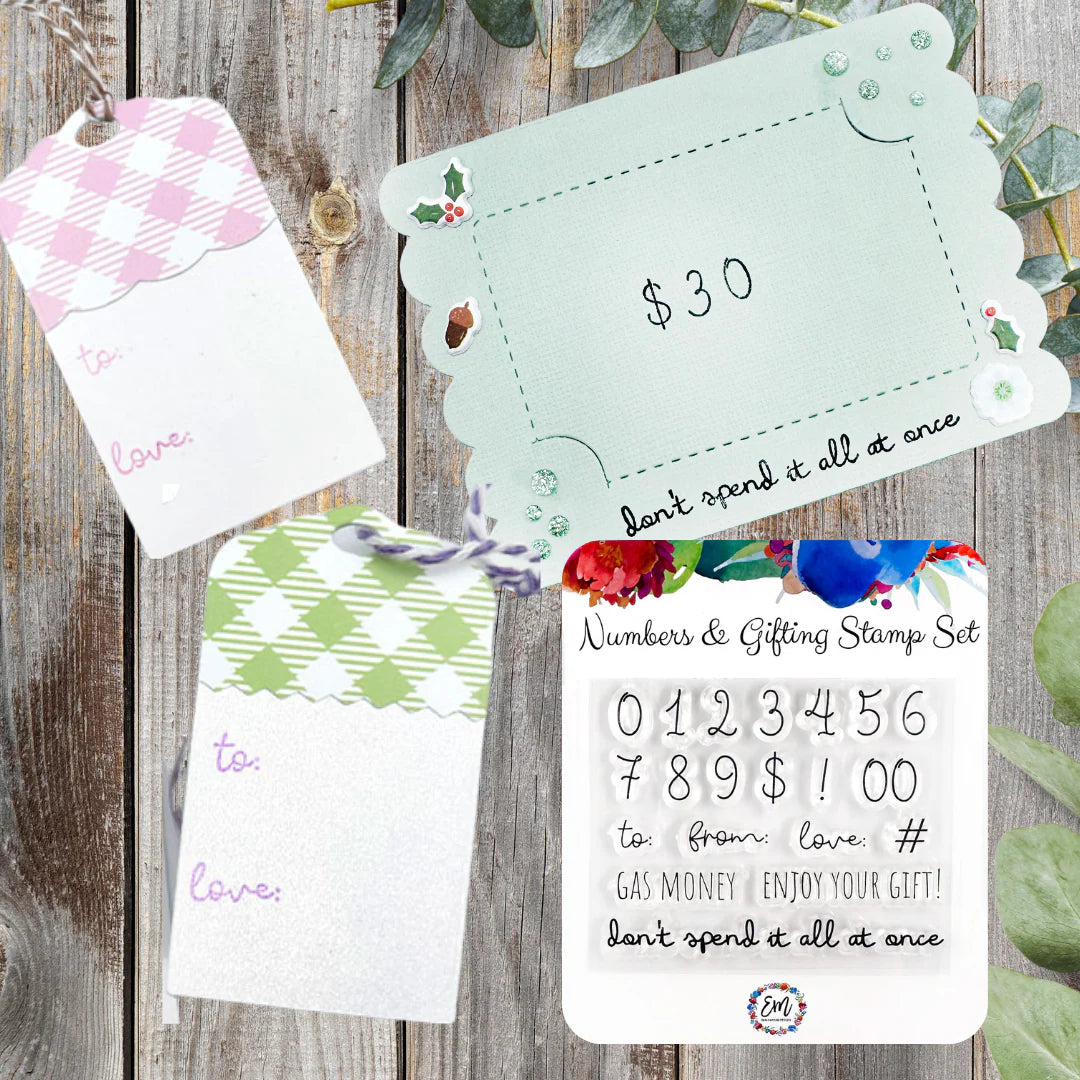 Emily Moore Designs - Numbers & Gifting Stamp Set