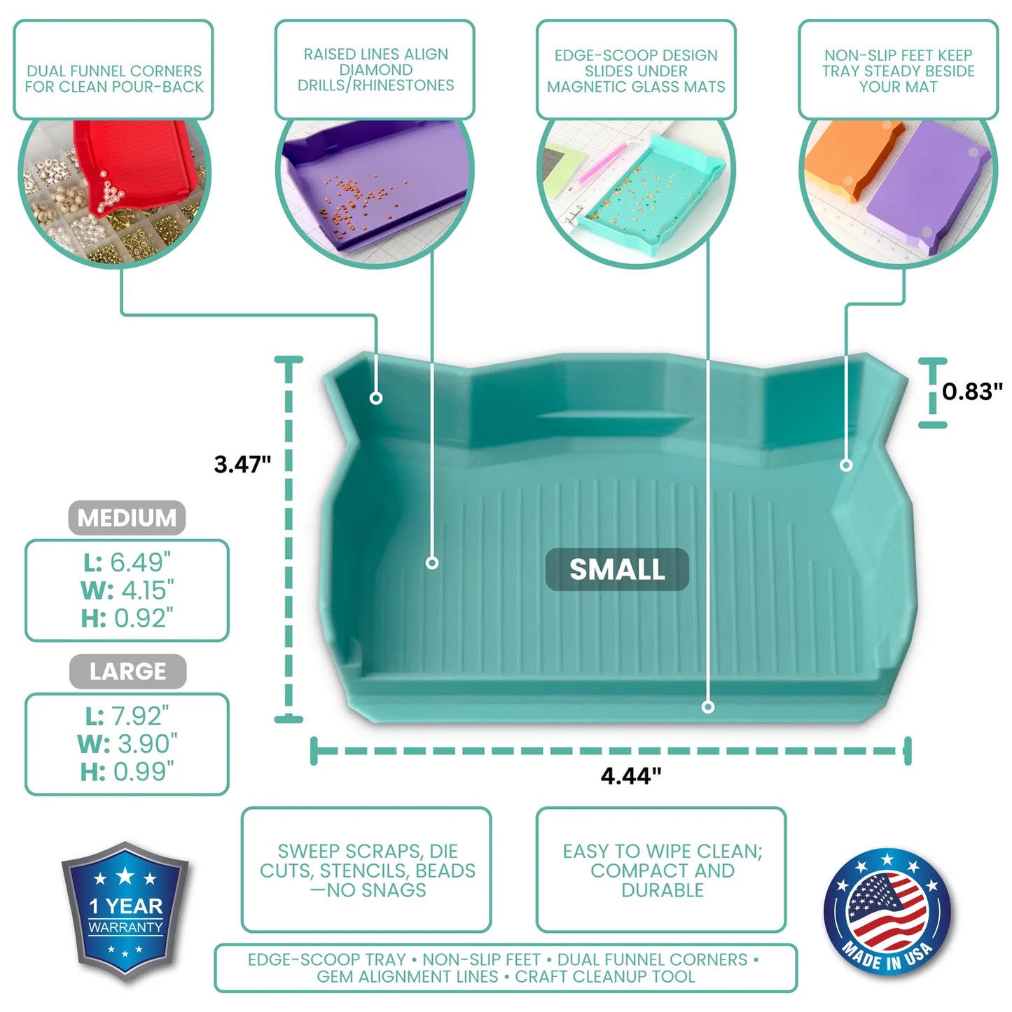 Glassboard Studio - CraftCatcher 3 Pack - Seaside Teal