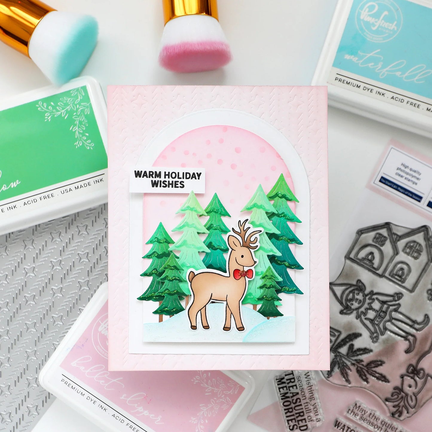 Pinkfresh - Holiday Express Press Plate, Die & Stencil Bundle