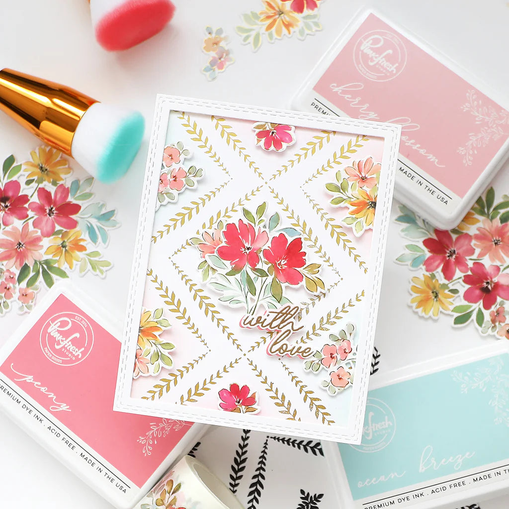 Pinkfresh - Leafy Lattice Press Plate & Die Bundle