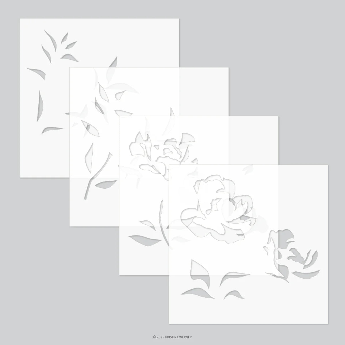 Concord & 9th - Long Line Roses Stencil Set by Kristina Werner