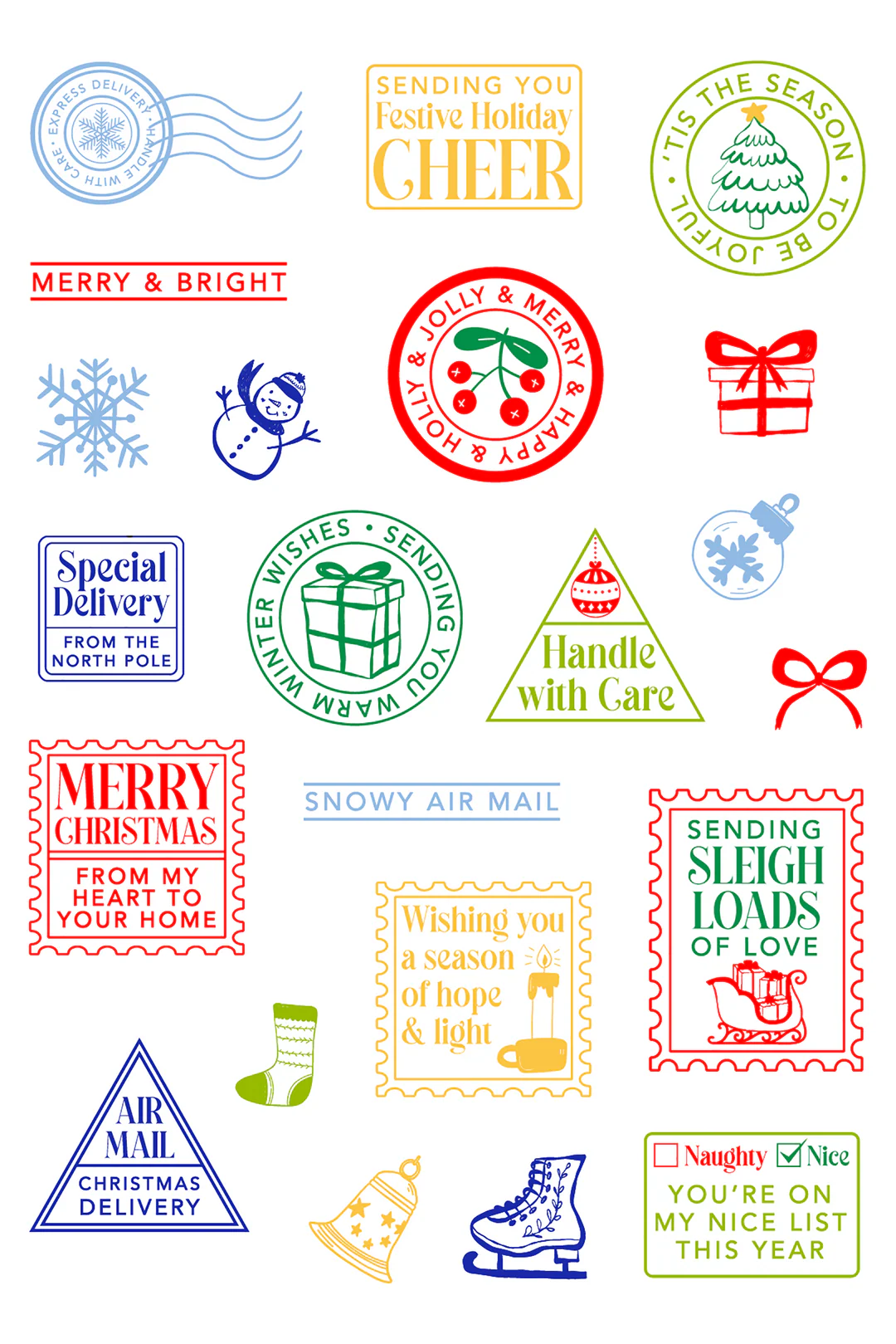 LDRS - Season's Greetings Postage Collage Stamp Set