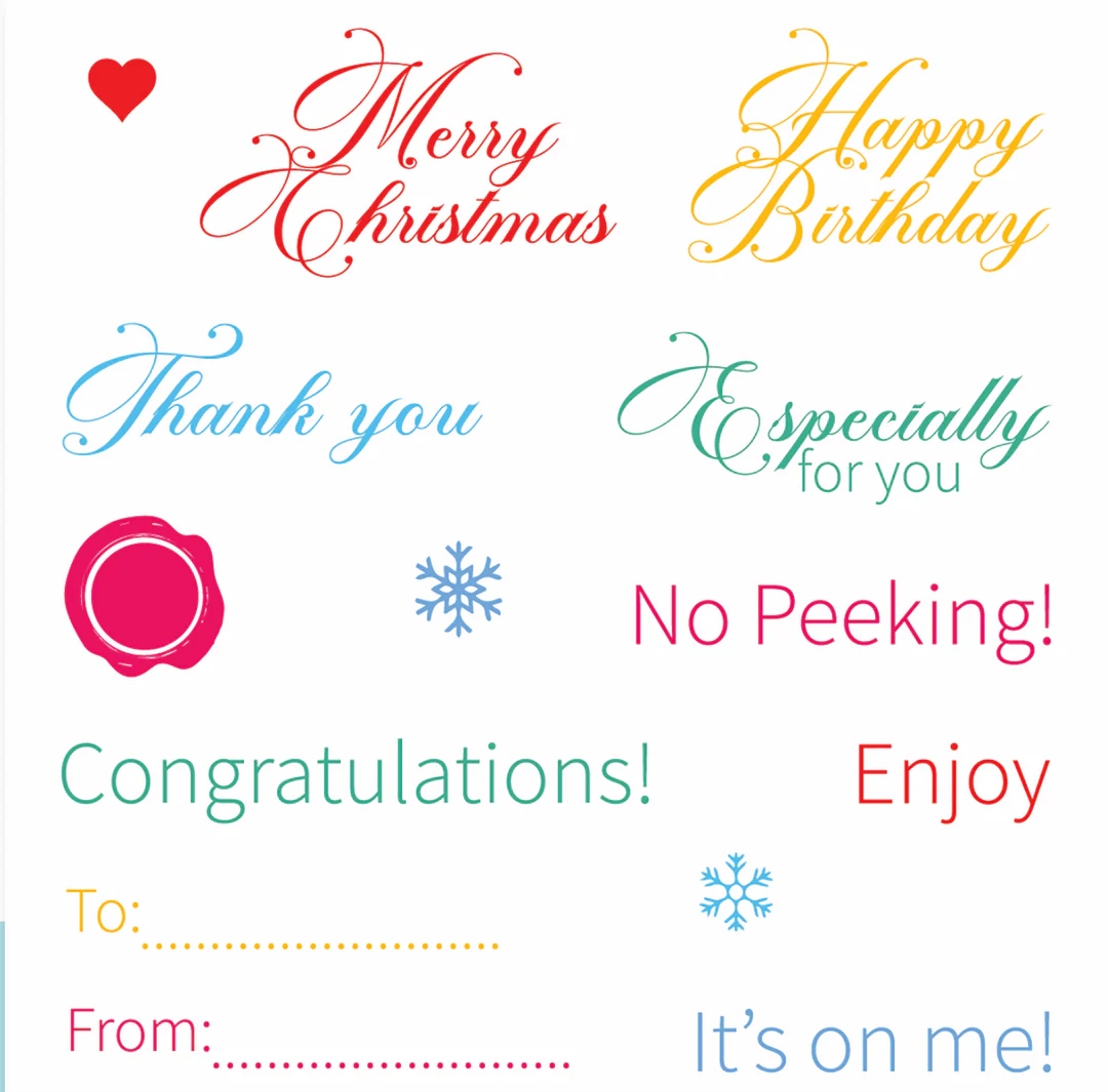LDRS - Gift Card Greetings Stamp Set