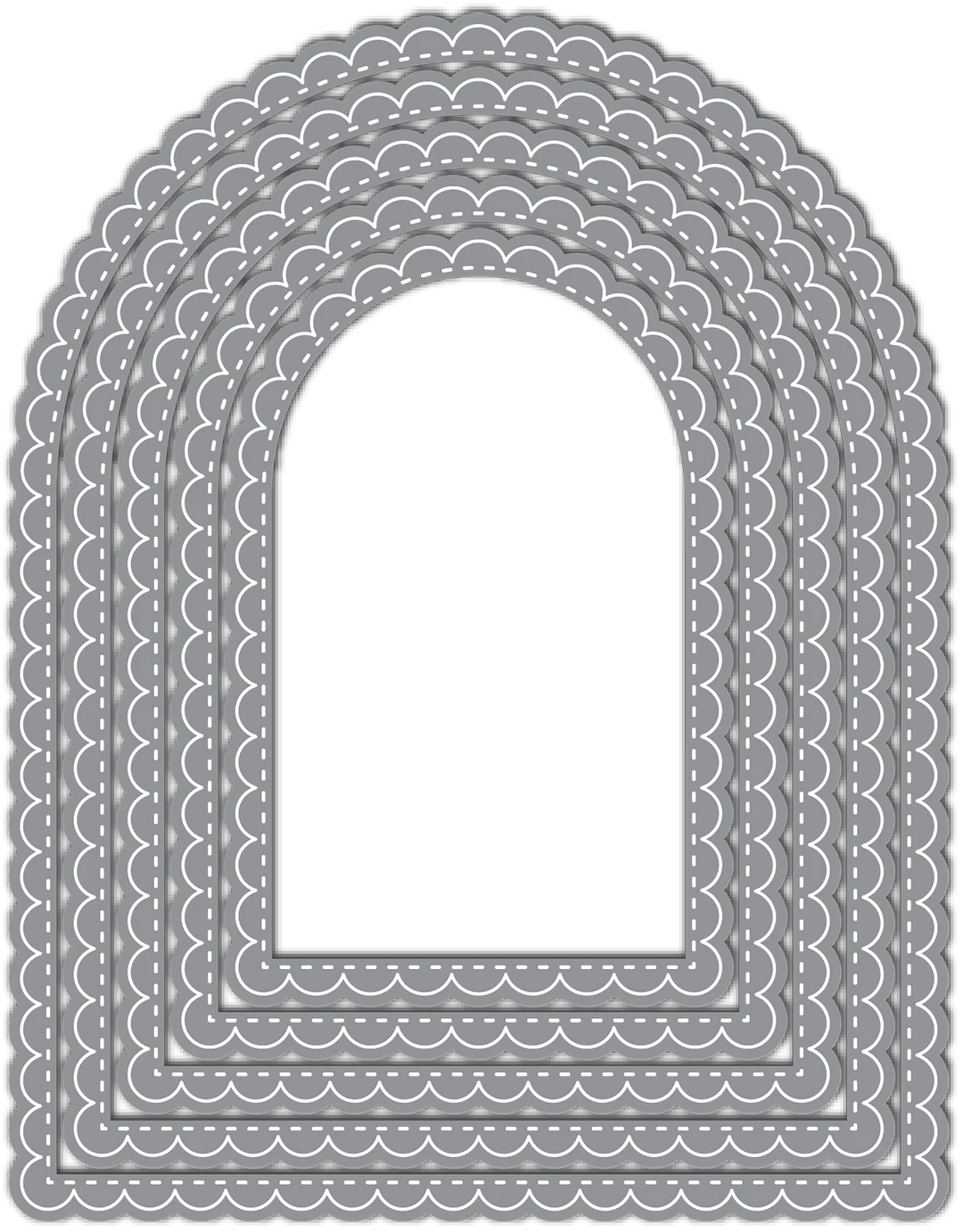 LDRS - Stitched Scallop Arches Die Set
