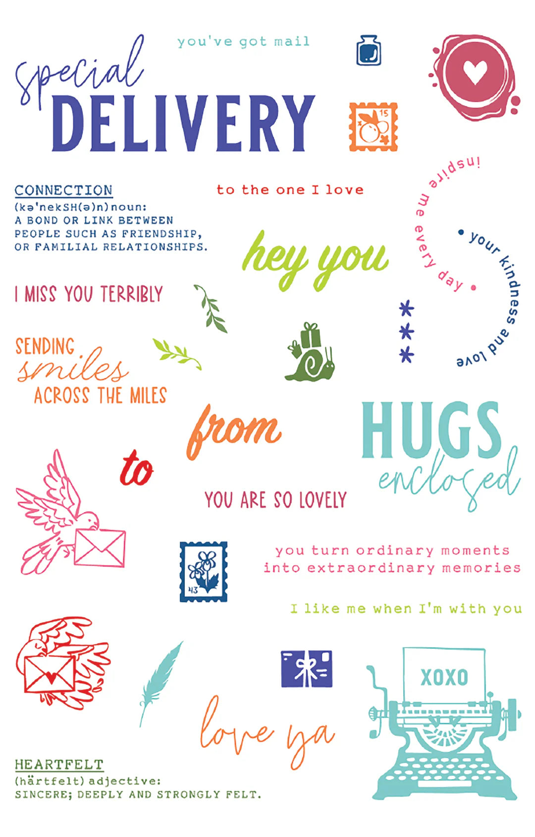LDRS - Postage Collage - Snail Mail Stamp Set