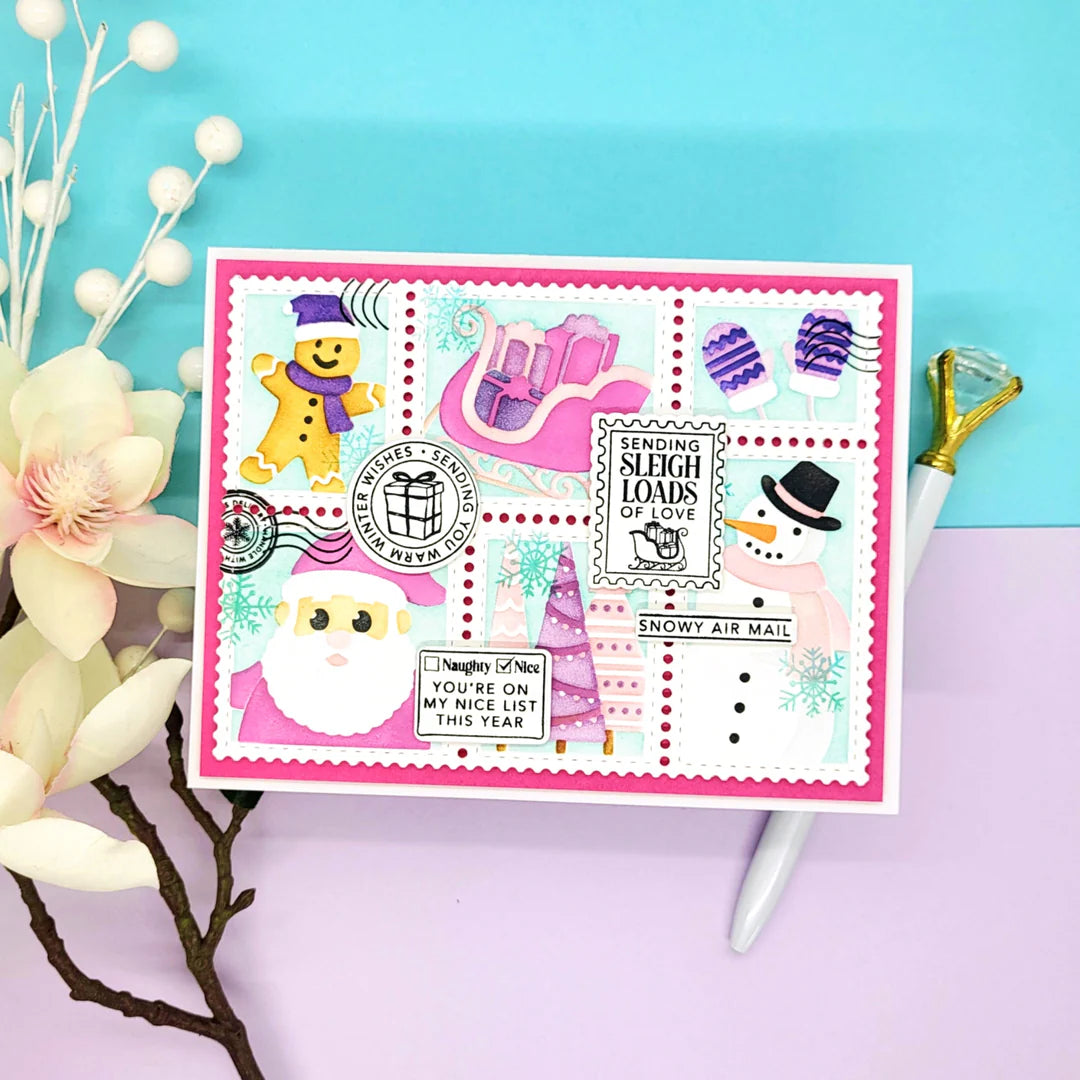 LDRS - Season's Greetings Postage Collage Stamp Set