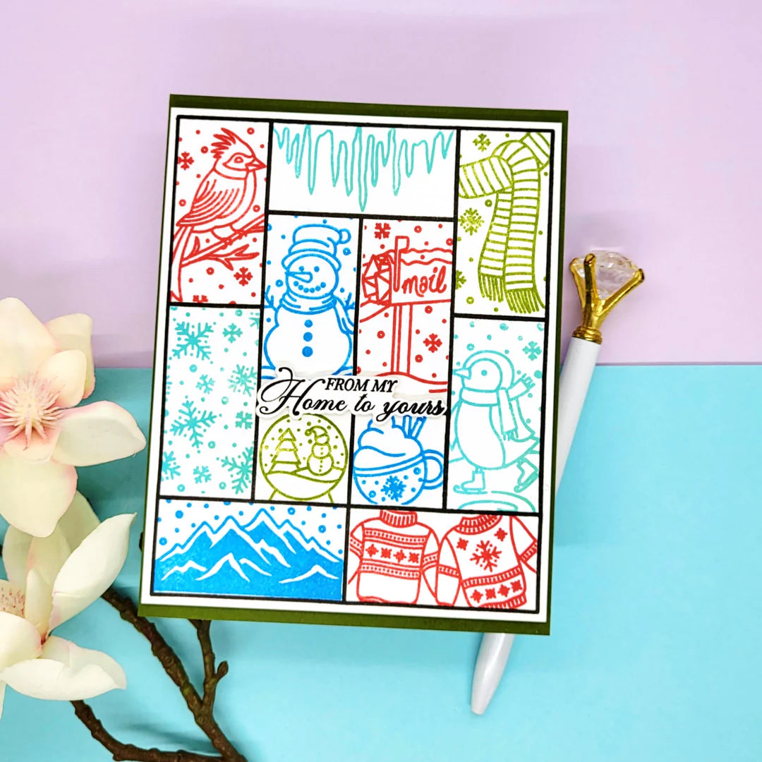 LDRS - Snow Days Puzzle Scenes Stamp Set
