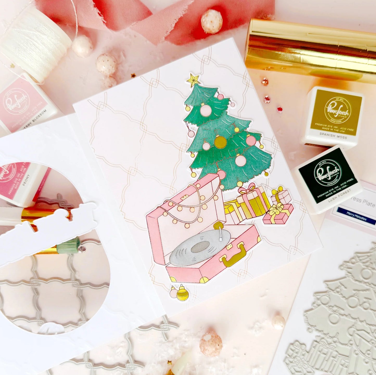 Pinkfresh - Merry Melodies Press Plate, Die & Stencil Bundle