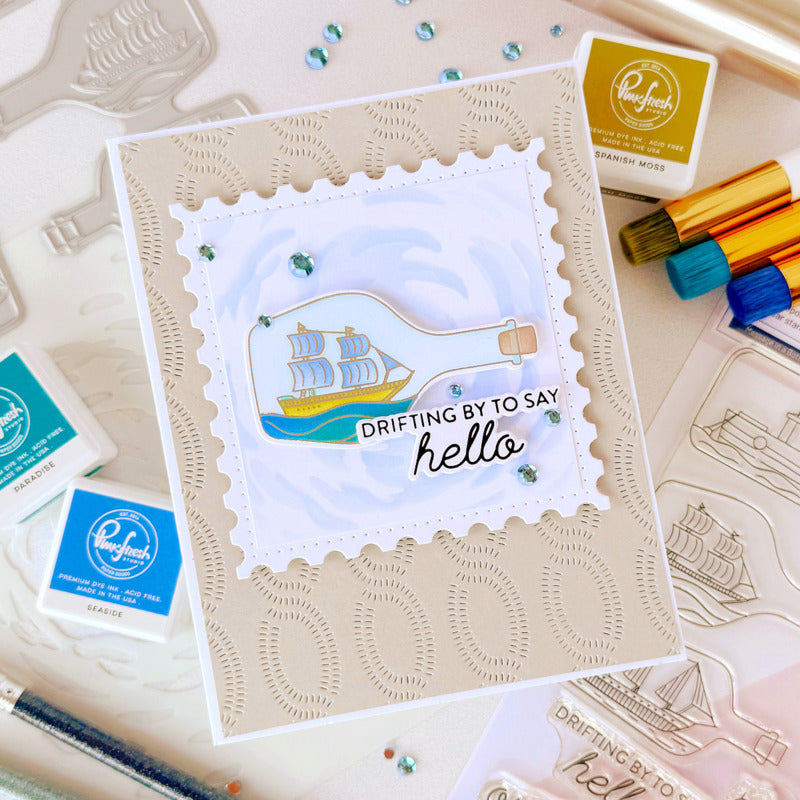 Pinkfresh - Message In a Bottle - Stamp, Die & Stencil Bundle