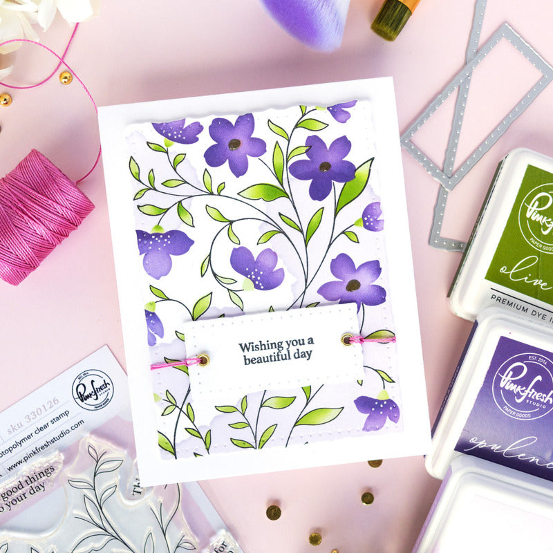 Pinkfresh - Dotted Nested Deckled Rectangles Die Set