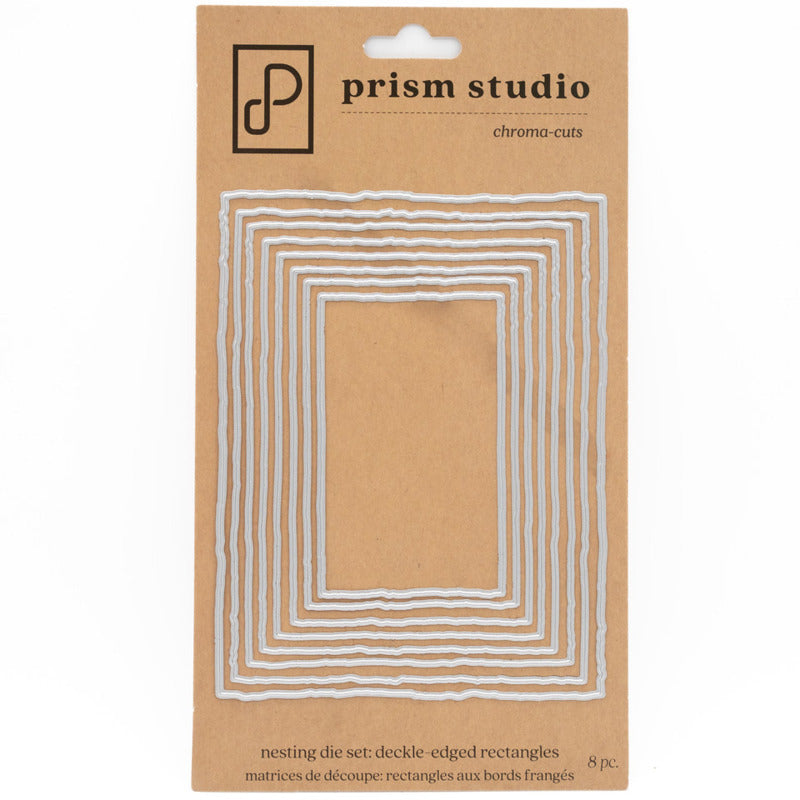 Prism Studio - Nesting Deckle-Edged Rectangles Die Set