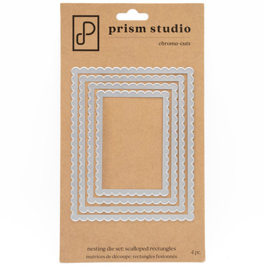 Prism Studio - Nesting Scalloped Rectangles Die Set