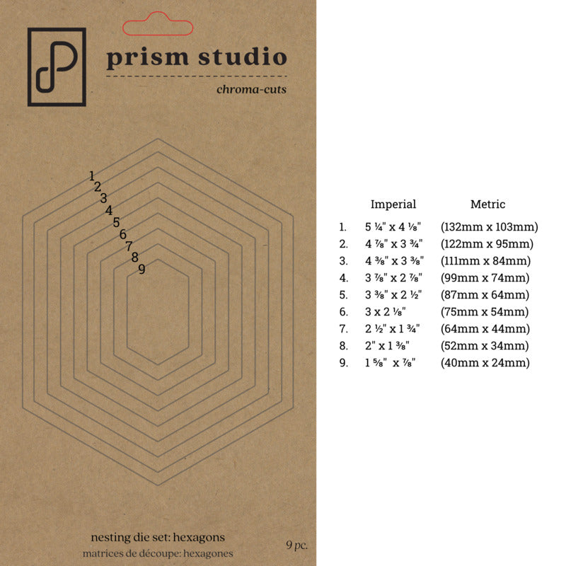 Prism Studio - Nesting Hexagons Die Set