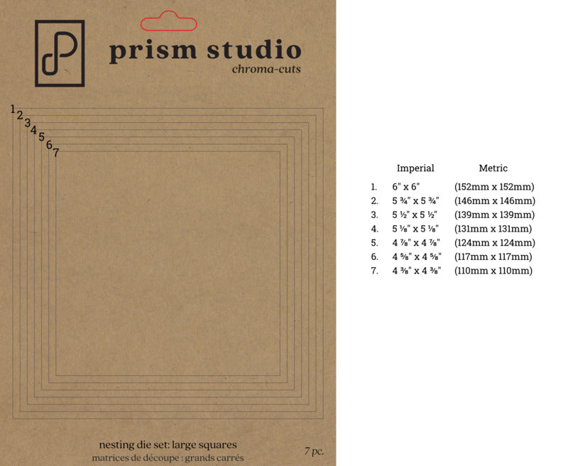 Prism Studio - Nesting Large Squares Die Set