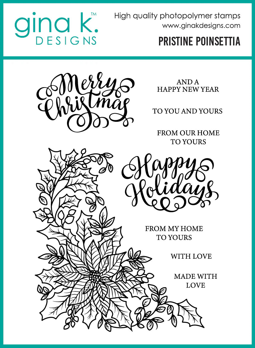 Gina K. - Pristine Poinsettia Stamp & Die Bundle