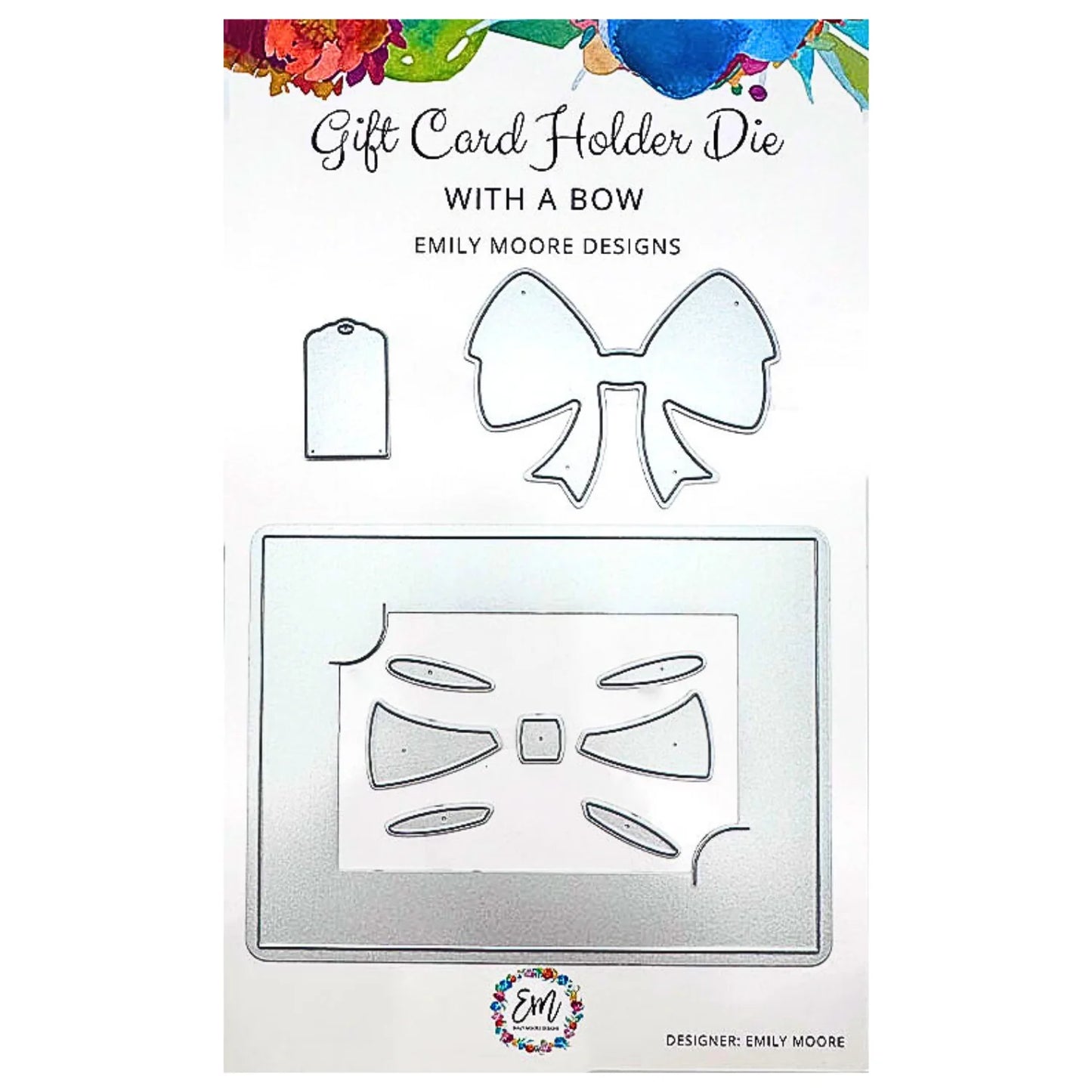 Emily Moore Designs - Gift Card Holder With A Bow Die Set