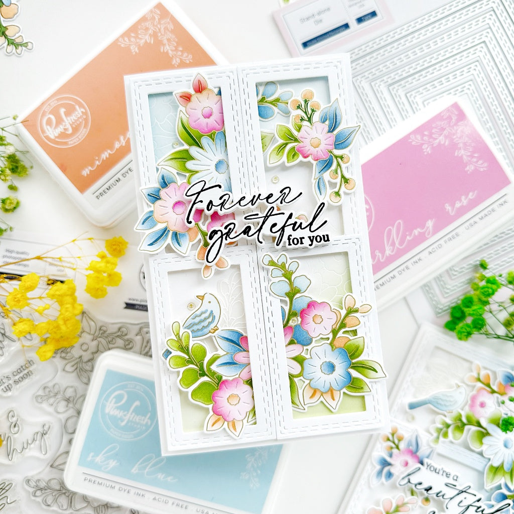 Pinkfresh - Essentials: Double Stitched Rectangles Die Set