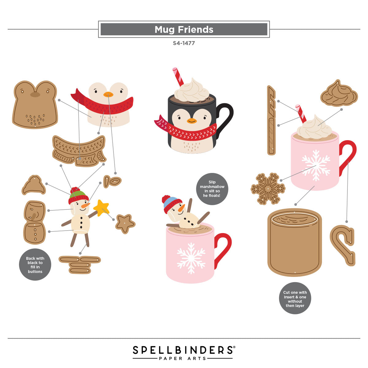 Spellbinders - Mug Friends Die Set