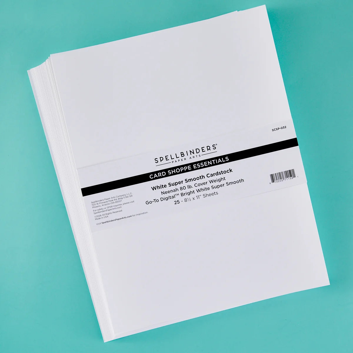Spellbinders - 80lb White Cardstock - 25pk