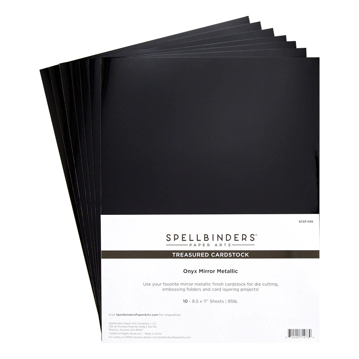 Spellbinders - Treasured Cardstock - Onyx Mirror Metallic