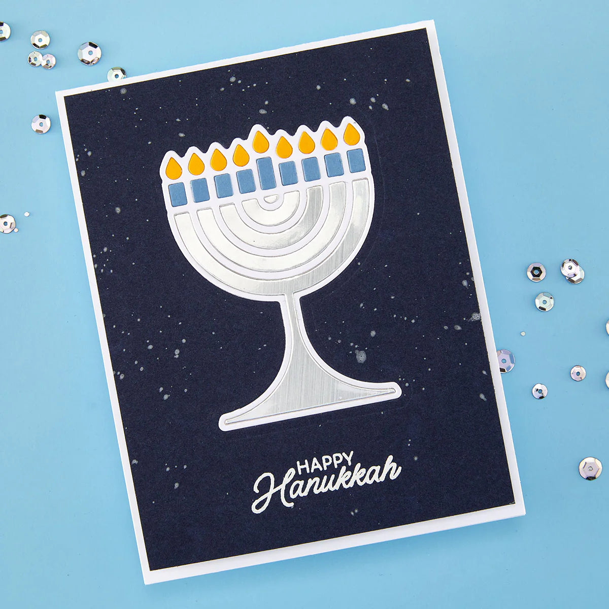Spellbinders - Menorah Lights Stamp & Die Bundle