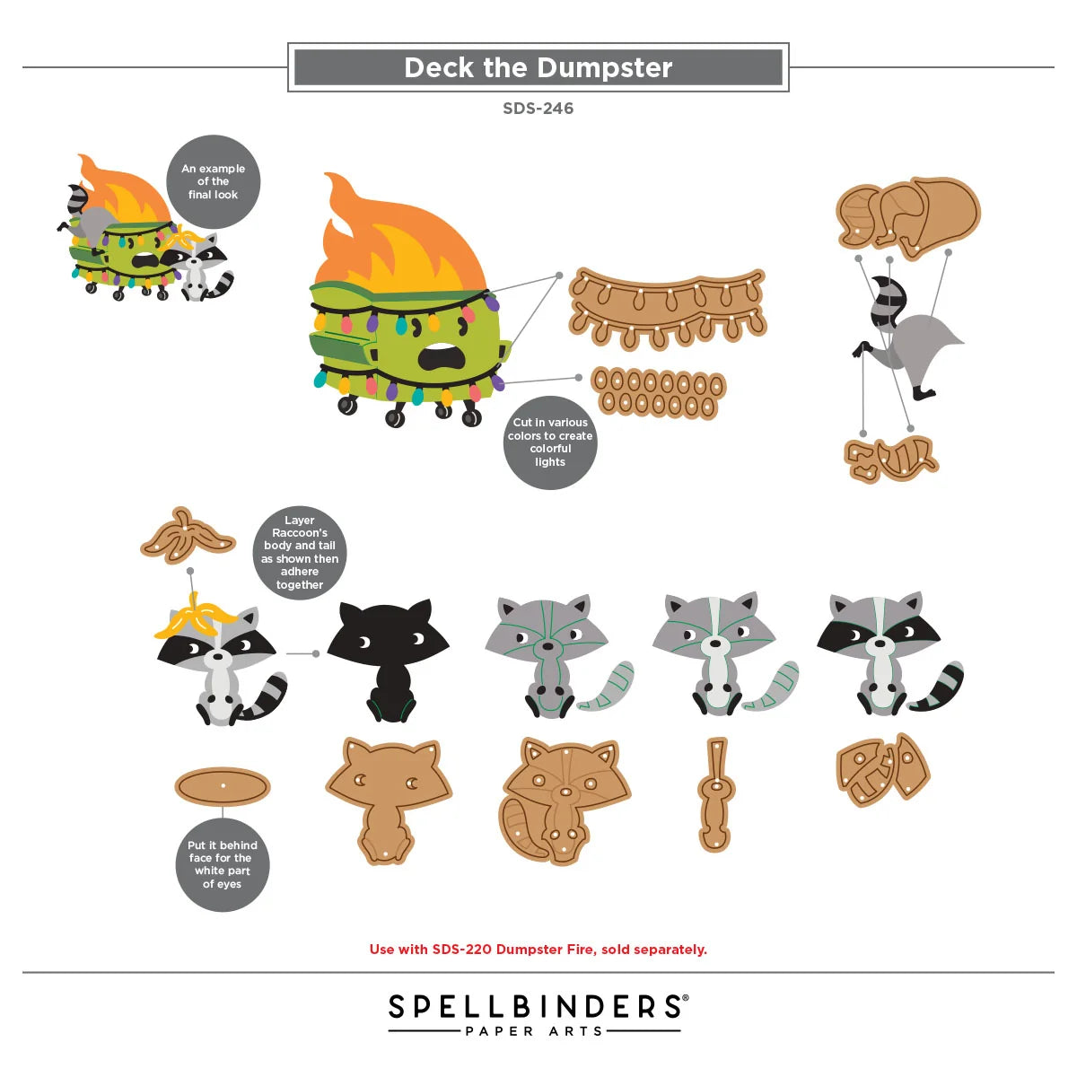 Spellbinders - Deck the Dumpster Stamp & Die Bundle