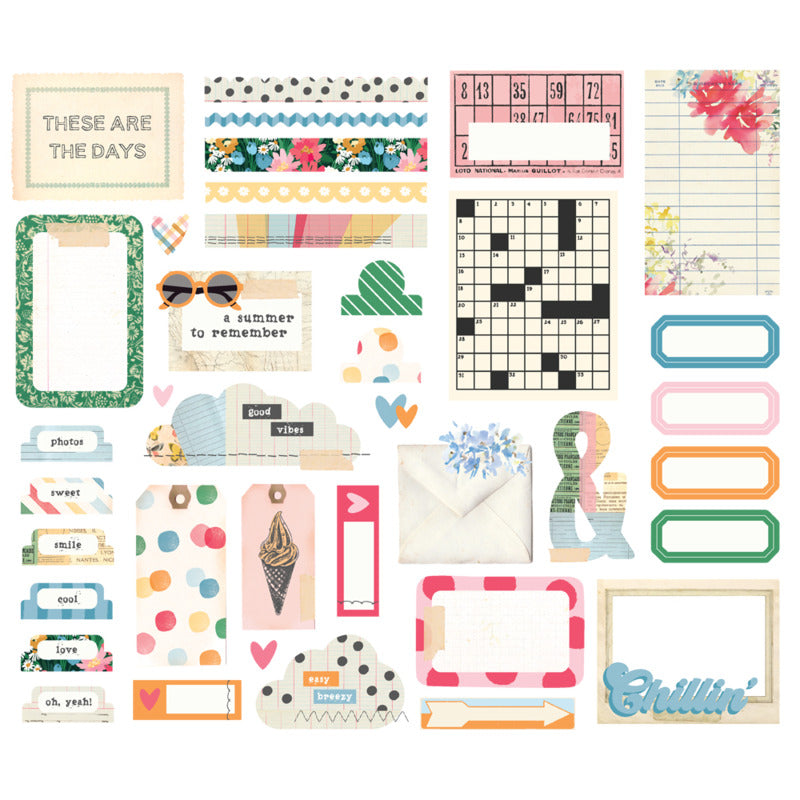 Simple Stories - Sunny Days - Journal Bits & Pieces