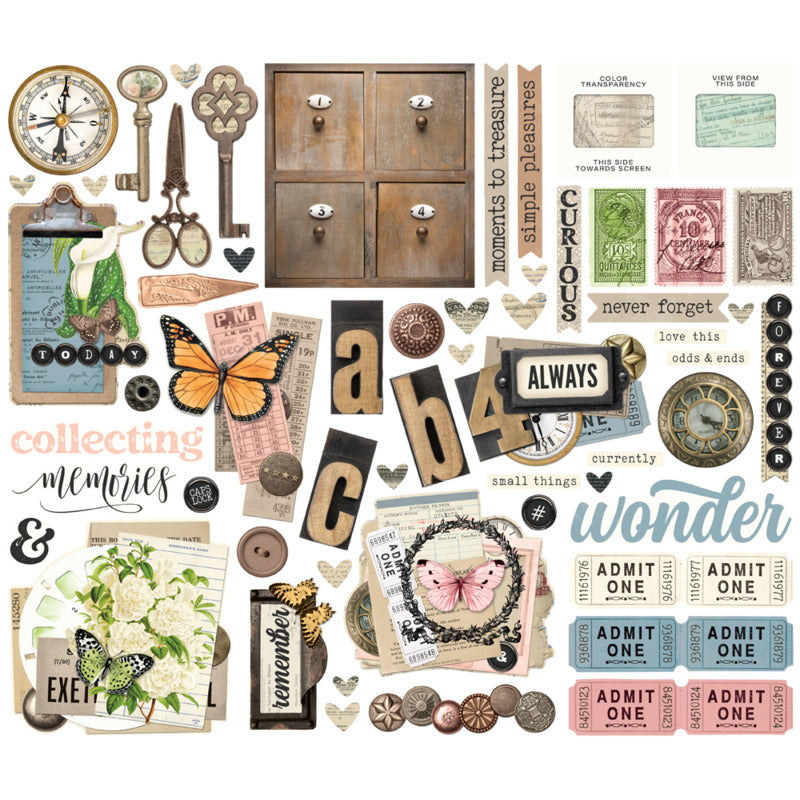 Simple Stories - Simple Vintage Junk Drawer - Bits & Pieces