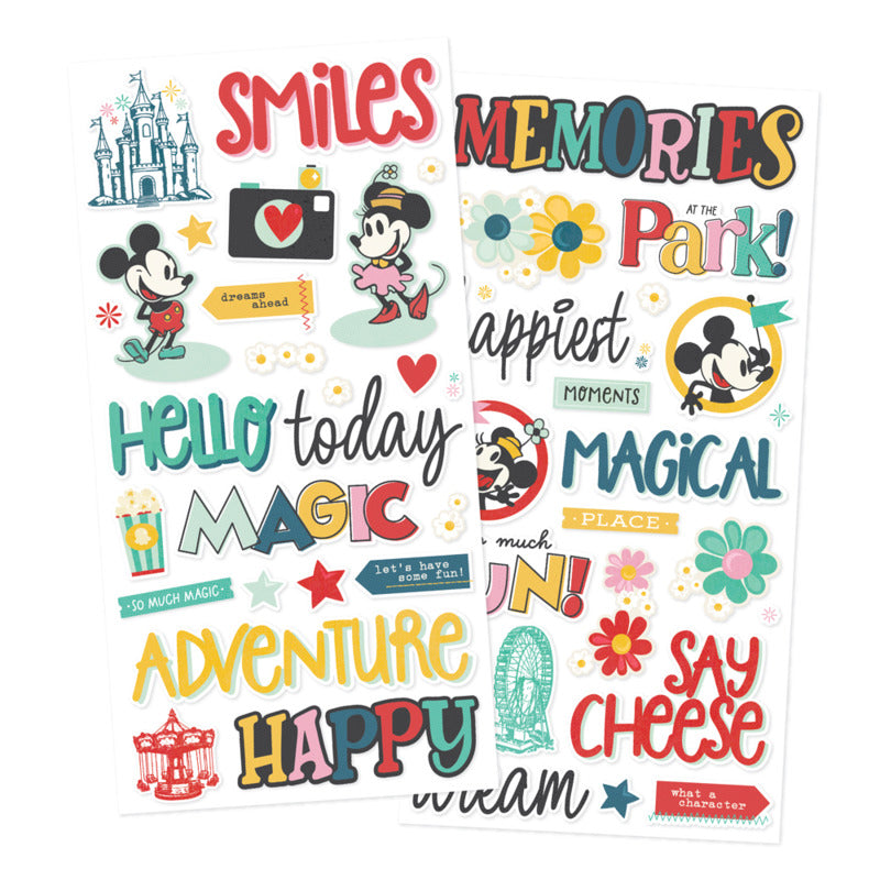 Simple Stories - Say Cheese Happiest Place - Foam Stickers