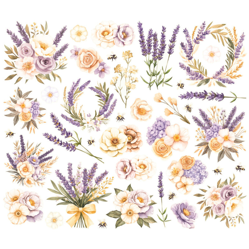 Simple Stories - Simple Vintage Lavender Fields - Floral Bits