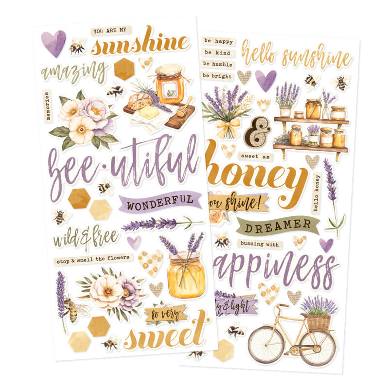 Simple Stories - Simple Vintage Lavender Fields - Foam Stickers