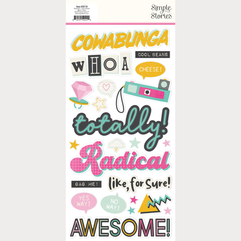 Simple Stories - Totally 80's - Foam Stickers
